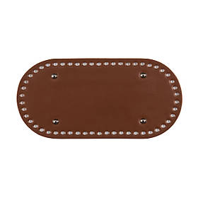 Дно сумки овальне з ніжками (25*12 см), колір Коньячний