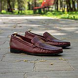 Бордові чоловічі туфлі Luciano Bellini мокасини 40, 41 та 44 розмір, фото 6