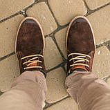 Коричневі чоловічі туфлі дербі замшеві 42 розміри, фото 6