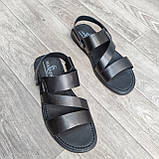 Чоловічі сандалі шльопанці чорного кольору 41 розмір. Літнє взуття, фото 8