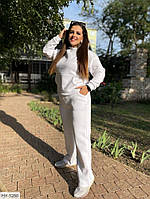 Женский тёплый спортивный костюм белого цвета 4 цвета