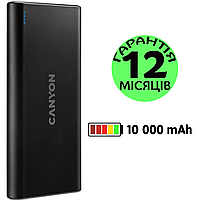 Повербанк 10000 mAh Canyon PB-108 Powerbank, черный, павербанк