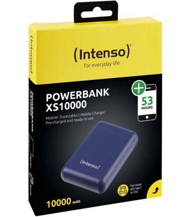 Повербанк 10000 mAh Intenso XS10000 Powerbank синій, компактний/маленький павербанк, фото 2