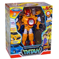 Игрушка трансформер Тобот 504 Титан Урагановый Спин TOBOT TITAN 2в1, игрушка для мальчиков от 4 лет