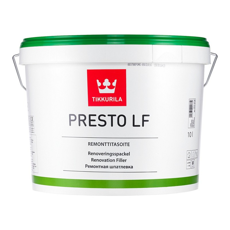 Tikkurila Presto LF Remonttitasoite - ремонтная шпатлевка для внутренних работ, 10 л - фото 1 - id-p1745882777