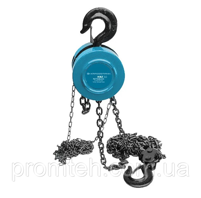 Таль ланцюгова KRAISSMANN 1000 KBZ 3.0 (1 тонна, підйом 3 метра), фото 1