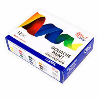 Набір гуашевих фарб Classic 12 кольорів по 20 мл Rosa Studio, 221542