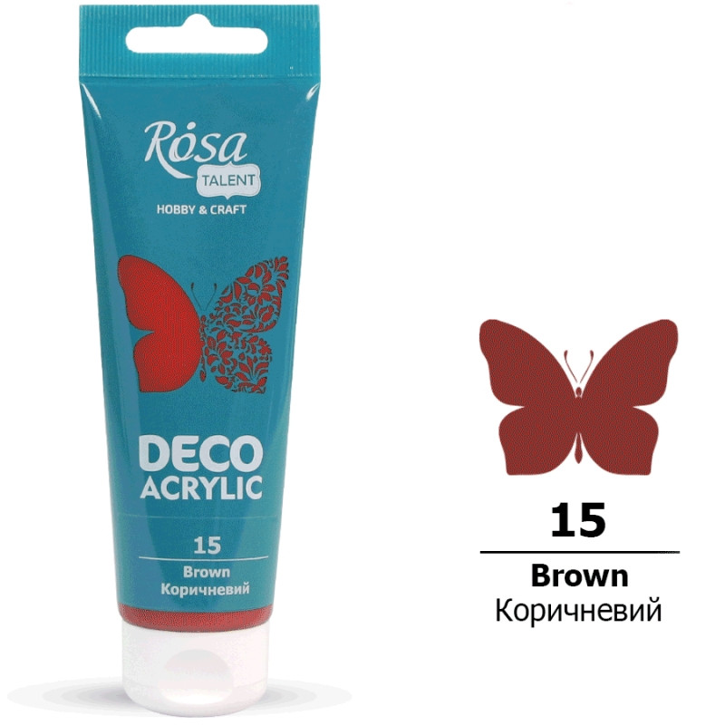 Акрил для декору коричневий матовий 75 мл Rosa Talent, 322215, фото 1