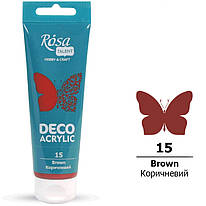 Акрил для декору коричневий матовий 75 мл Rosa Talent, 322215