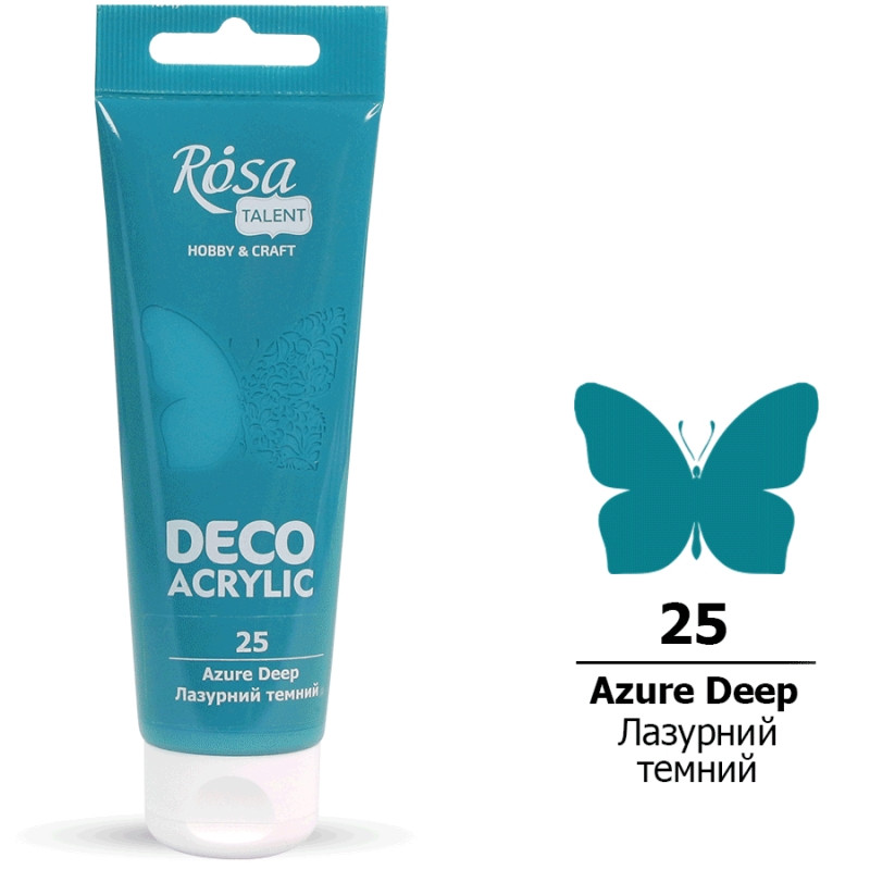Акрил для декору лазурний темний матовий 75 мл Rosa Talent, 322225, фото 1