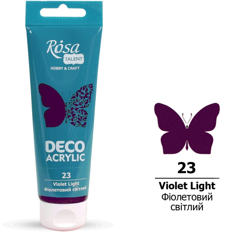 Акрил для декору фіолетовий світлий матовий 75 мл Rosa Talent, 322223, фото 1