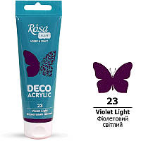 Акрил для декору фіолетовий світлий матовий 75 мл Rosa Talent, 322223
