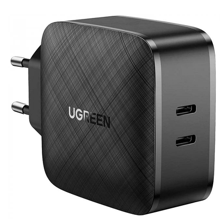 Мережевий зарядний пристрій для Ugreen CD216 66 W 2xType-C PD Charger (Black), фото 1