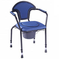 Сталевий стілець-туалет «NEW OPEN» з м'яким сидінням 30102, Стіл-туалет для інвалідів на колесах, Італія