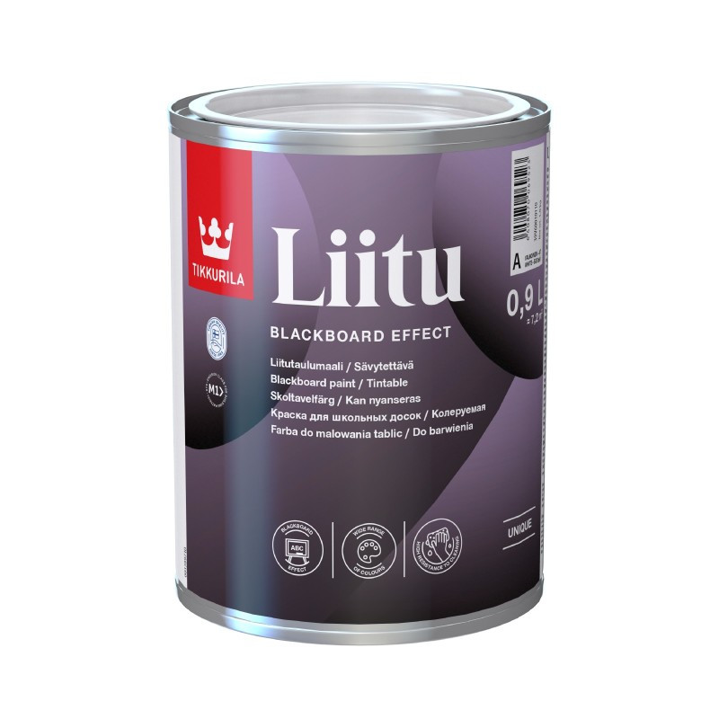 Tikkurila Liitu - колеруєма фарба для шкільних дощок (База А), 0,9 л