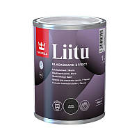 Tikkurila Liitu Black - готовая краска с эффектом школьной доски (Черный), 1 л