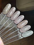 Світловидбиваючий гель лак с платиной GeliX Disco Platinum 10, фото 5