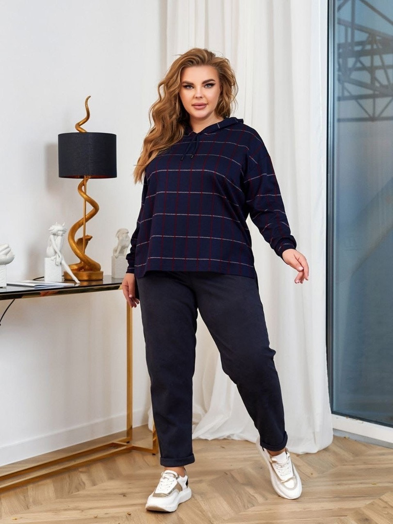 Стильний жіночий костюм двійка кофта та штани батальний 46-48, 50-52, 54-56, 58-60, фото 1