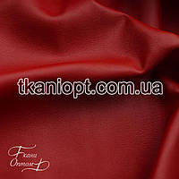Ткань Кожзам на замшевой основе (красный)