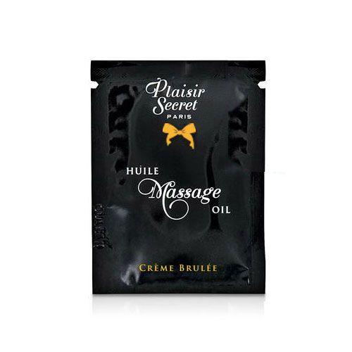 Масажна олія з ароматом крем-брюле Plaisirs Secrets Creme Brulee, 3 мл.