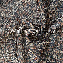 Тканина Сітка плісе Леопард (коричневий)