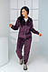 Велюровий жіночий костюм прогулянковий зручний якісний костюм 50 52 54, фото 3