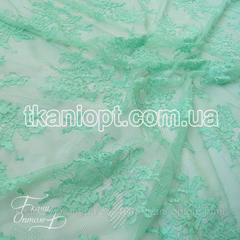 Купить Ткань Гипюр шантильи (мята), цена 940 ₴ — Prom.ua (ID#1729736836)