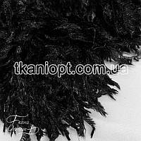 Ткань Имитация страусиные перья (черный)