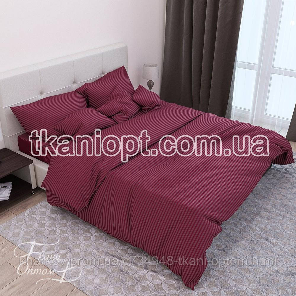 Ткань Страйп-сатин 220 Dyed 1см (bordo) — в Категории "Ткани для ...