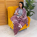 Плед м'який із мікрофібри 180х200 см. Плед Сніжок приємний до тіла трава, фото 3