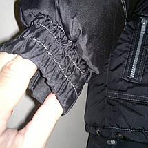 Чорна зимова куртка на хлопчика 5 - 6, 6 -- 7 років зріст 110 - 116, 116 - 122 см, фото 3