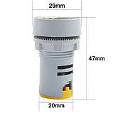 Вольтметр щитоподібний AD16-22DSV 50-500VAC Жовтий, фото 3