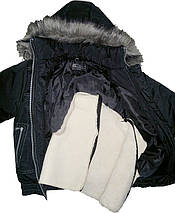 Чорна зимова куртка на хлопчика 5 - 6, 6 -- 7 років зріст 110 - 116, 116 - 122 см, фото 3