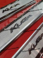 Накладки на пороги FORD KUGA II *2013-2020 Форд Куга 2 премиум нержавейка комплект