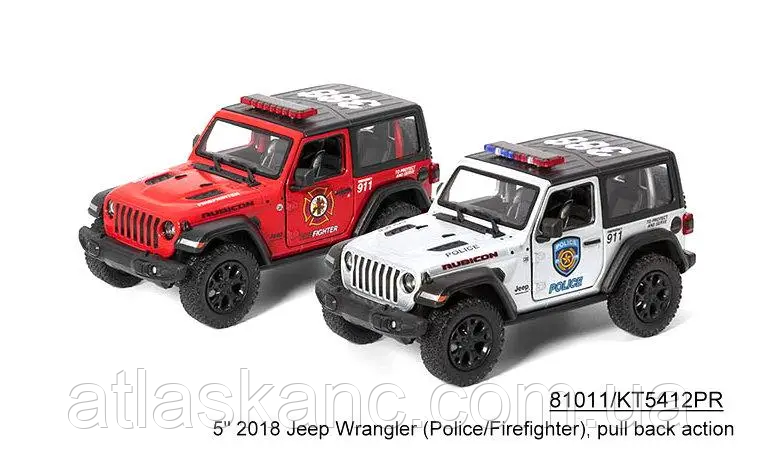 Іграшка Модель Kinsmart, Jeep Wrangler пожежний KT5412WPR