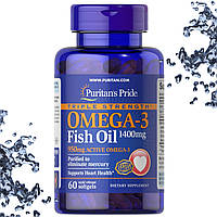 Риб'ячий жир Puritan's Pride Triple Strength Omega-3 Fish Oil 1400 60 мг гелевих капсул