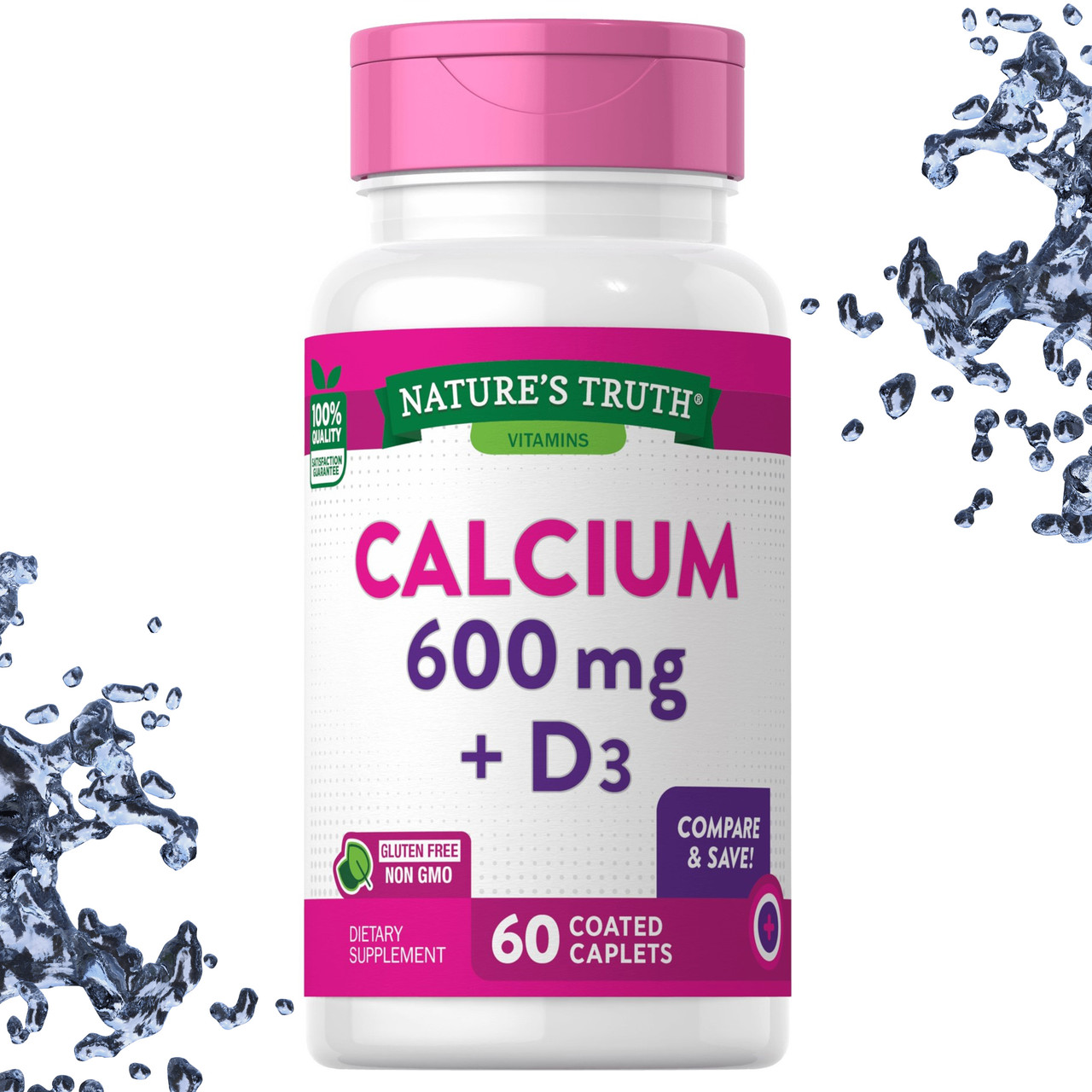Nature's Truth Calcium 600 мг + D3 (Кальцій + Вітамін Д3) 60 таблеток