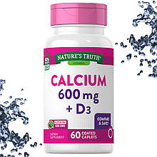 Nature's Truth Calcium 600 мг + D3 (Кальцій + Вітамін Д3) 60 таблеток