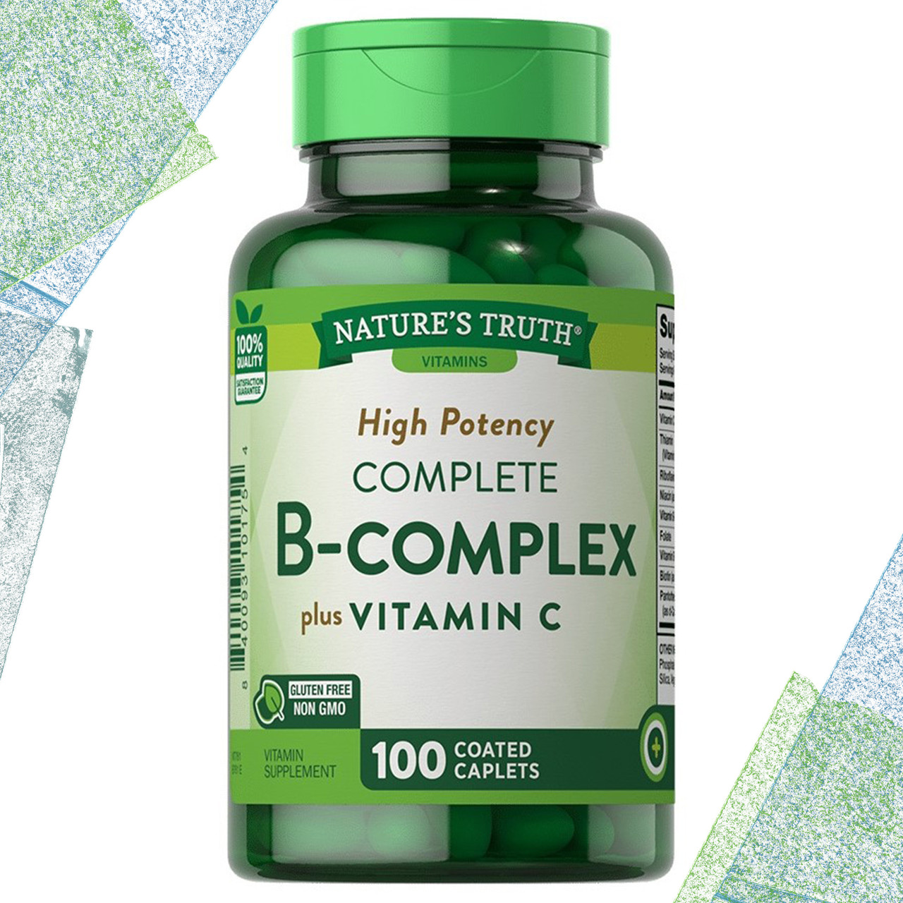 Вітамінний комплекс Nature's Truth B-Complex plus Vitamin C 100 таблеток (В-комплекс з Вітаміном С), фото 1