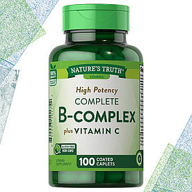 Вітамінний комплекс Nature's Truth B-Complex plus Vitamin C 100 таблеток (В-комплекс з Вітаміном С)