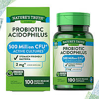 Пробіотик Nature's Truth Probiotic Acidophilus 500 million active culture 100 капсул