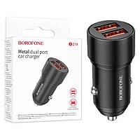 Автомобильное зарядное устройство Borofone BZ19 Wisdom (2USB/2,4A) черный