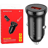 Автомобільний зарядний пристрій Borofone BZ18 QC3.0 (1USB/3A) чорний