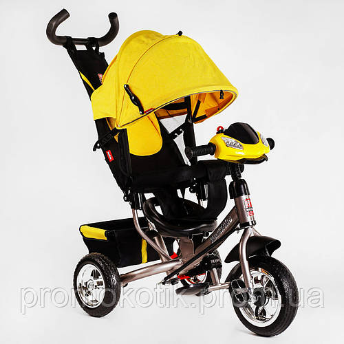 Велосипед-коляска 3-х колесная фара звук Best Trike 9.8 7.87 Yellow ...