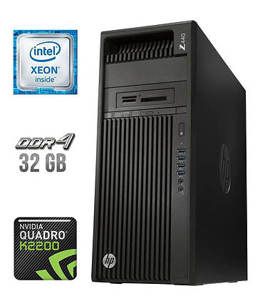 Раб.станція HP/Xeon E5-1630 v3 4 ядер 3.7GHz/32 GB DDR4 ECC/240GB SSD+1TB HDD/Quadro K2200 4GB/700W/ DVD-RW, фото 2