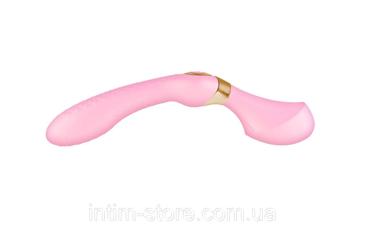 Вібромасажер Shunga Zoa Light Pink, двосторонній SO6913, фото 1