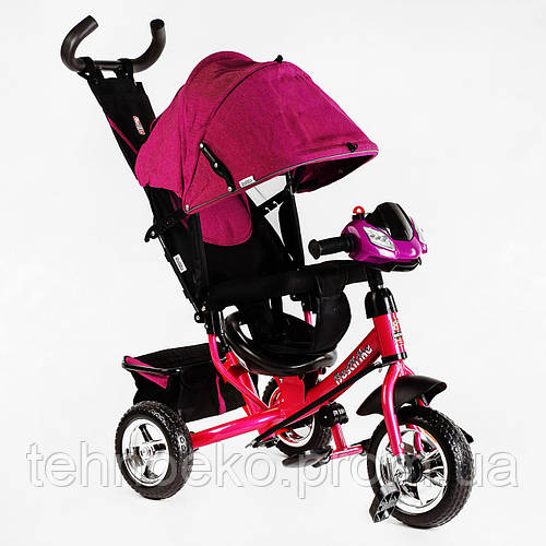 Велосипед-коляска 3-х колесная фара звук Best Trike 9.8 7.87 Pink ...