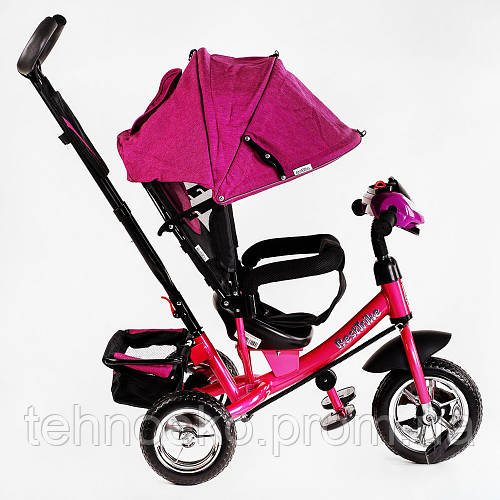 Велосипед-коляска 3-х колесная фара звук Best Trike 9.8 7.87 Pink ...