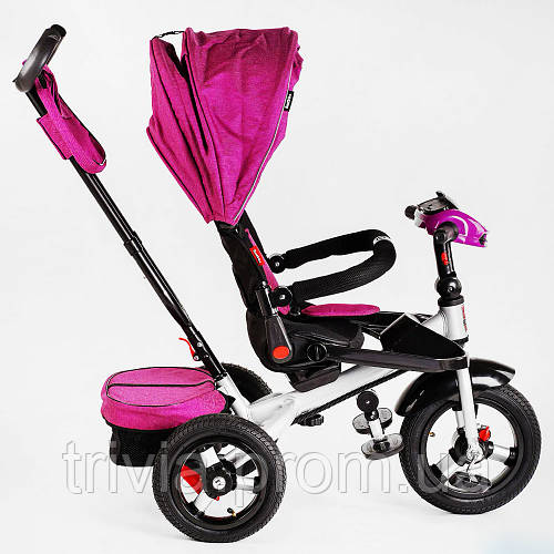 Велосипед-коляска 3-х колесная фара звук пульт Best Trike 12 10 Pink ...