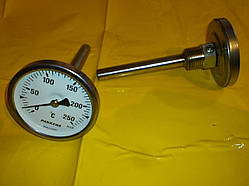 Термометр трубчастий PAKKENS 0-250℃ / діаметр Ø-63 мм/довжина гільзи L 100 мм. виробництво Туреччина